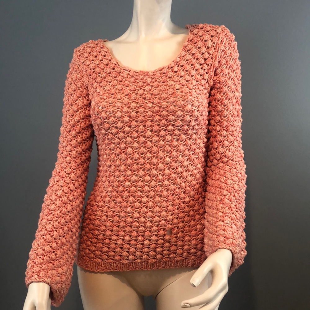 NWT Aiko Orange Knit Sweater Size XS